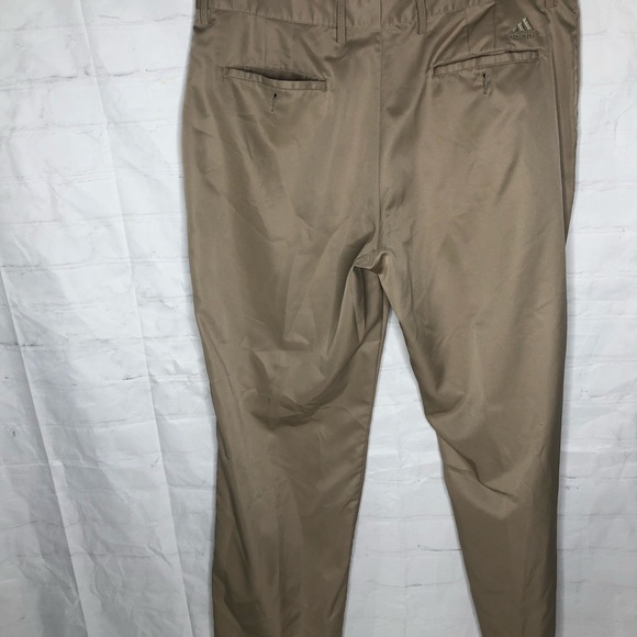 Adidas Men's ClimaLite Golf Pants Khaki Tan Size 36X30 Polyester - Picture 2 of 8